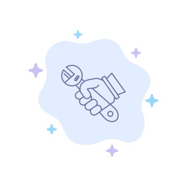 Anahtar, Onarım, Düzeltme, Araçlar, Soyut Bulut Bac Üzerinde El Mavisi Simge