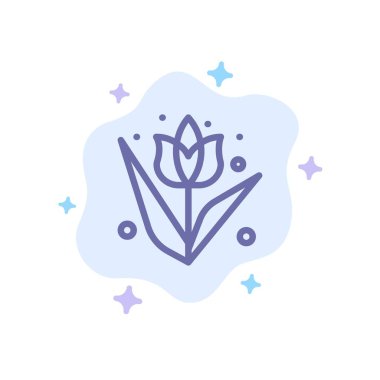 Soyut Bulut Ba Dekorasyon, Paskalya, Çiçek, Bitki Mavi Simge