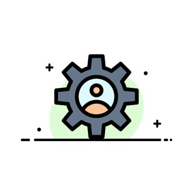 Dişli, Kontroller, Profil, İş Düz Hat Dolu Simge Vec Kullanın