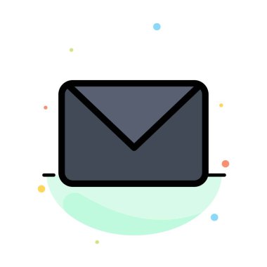 Twitter, Posta, Sms, Sohbet Soyut Düz Renk Simgesi Şablonu