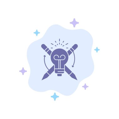 Başarı, Ampul, Işık, Odak, Soyut Bulut Backgr Mavi Simge