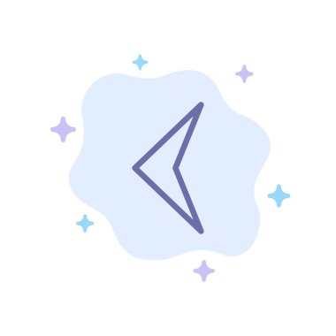 Ok, Sırt, Soyut Bulut Arka Planında Mavi Simge İşareti