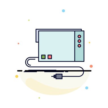 ses, kart, harici, arayüz, ses Düz Renk Simge Vektör