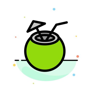 Web soyut düz renk simge şablonu