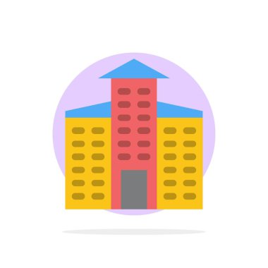 Bina, Şehir, İnşaat Soyut Daire Arka Plan Düz col