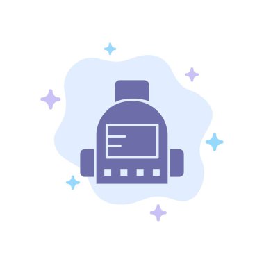 Soyut Bulut Arka Plan Çanta, Okul, Eğitim Mavi Simge