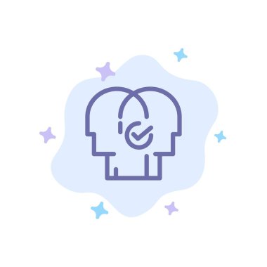 İş, İnsan, Modern, Kaynaklar, Seçim Mavi Simge Abstr