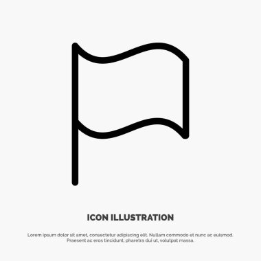 Temel, Bayrak, Ui Satır Simgesi Vektörü