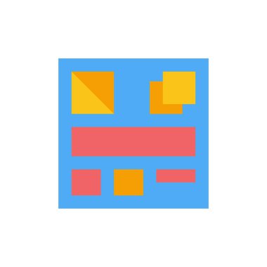 Tasarım, mockup, Web düz renk simgesi. Vektör simgesi Banner templat