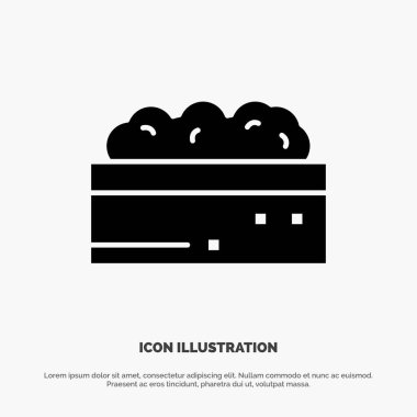 Botanik, Bush, Bahçe, Bitki katı Glyph Icon vektör