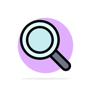 Cam, Bak, Büyüteç, Arama Soyut Daire Arka Plan Düz 