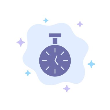 Kronometre, Zaman, Zamanlayıcı, Soyut Bulut Backgr'de Mavi Simge Sayısı