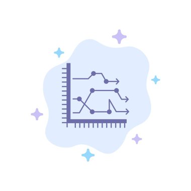 Analiz, İş, Grafik, Diyagram, Grafik, Soyut Bulut Arka Plan Trendleri Mavi Simge