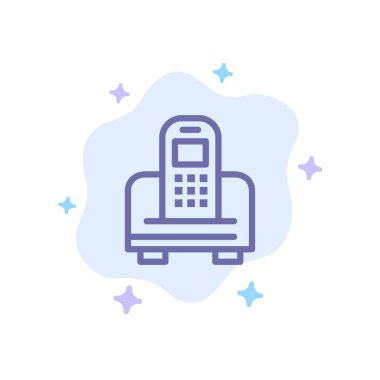 Aygıt, Mobil, Hücre, Donanım Mavi Simge Soyut Bulut Backg