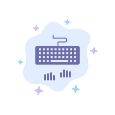 Klavye, Arayüz, Yazı, Soyut Bulut Ba Mavi Simge Yazma