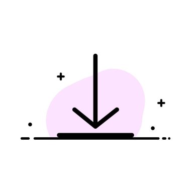 İndir, Video, Twitter İş Düz Hat Dolu Simge Vektör 