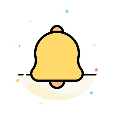 Uyarı, Çan, Bildirim, Ses Soyut Düz Renk Simgesi Templa