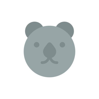 Ayı, baş, Predator Düz Renk Simgesi. Vektör simgesi afiş Templa