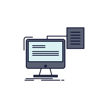 özgeçmiş, depolama, baskı, cv, belge Düz Renk Simge Vektör