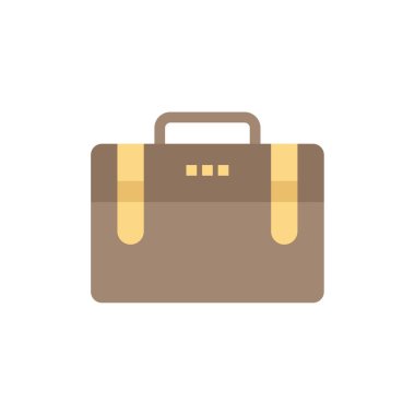 Çanta, Ofis Çantası, Çalışma, Motivasyon Düz Renk Simgesi. Vektör ic