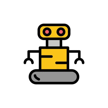 Dış iskelet, Robot, Space Flat Renk Simgesi. Vektör simgesi afiş T