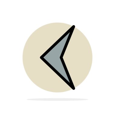 Ok, Sırt, İşaret Soyut Daire Arka Plan Düz renk Simgesi