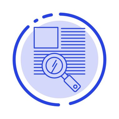 Çizgi, Metin, Yakınlaştırma, Okuma Mavi Noktalı Çizgi Çizgisi Simgesi