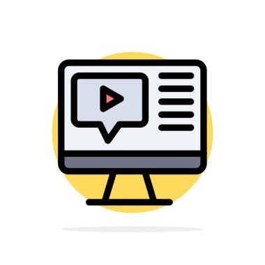 Bilgisayar, Oyun, Video, Eğitim Soyut Daire Arka Plan Düz