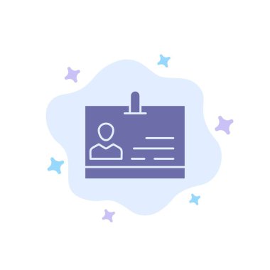 Soyut Bulut Arka Planda Kimlik, Kart, Kimlik, Rozet Mavi Simgesi