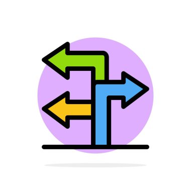 Ok, Yön, Navigasyon Soyut Daire Arka Plan Düz col