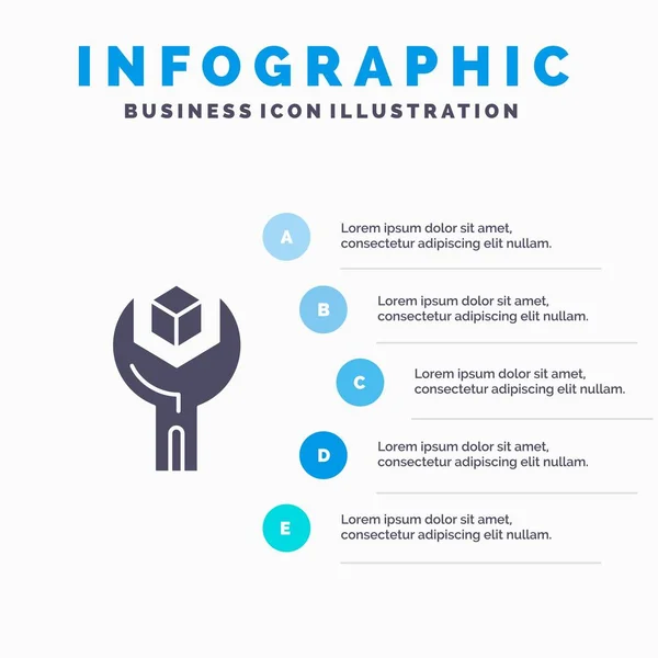 Config, Develop, Product, Sdk, Service Solid Icon Infographics 5 — Stock Vector