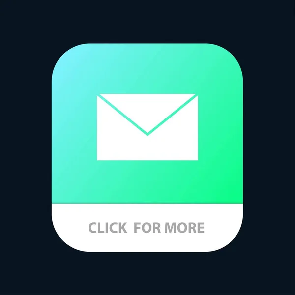 Email, Mail, Message Bouton d'application mobile. Android et IOS Glyph Ve — Image vectorielle