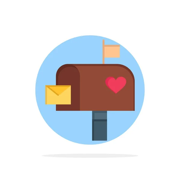 Γραμματοκιβώτιο, αλληλογραφία, αγάπη, γράμμα, γραμματοκιβώτιο αφηρημένο κύκλος backgroun — Διανυσματικό Αρχείο