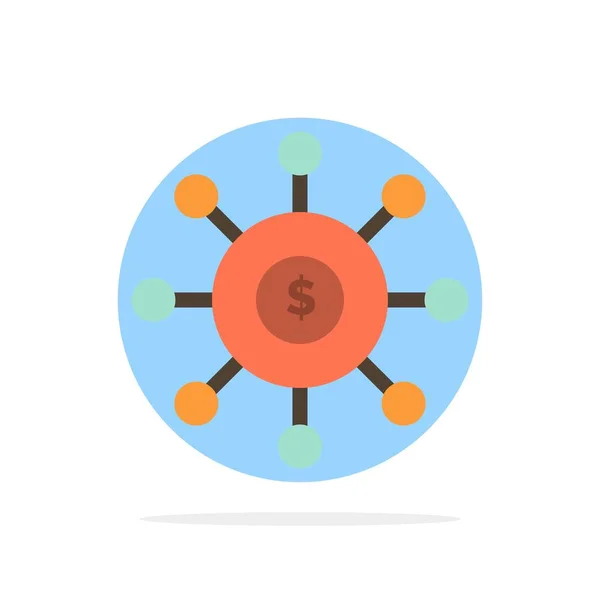 Dollar, Argent, Connexion, Semis, Financial Abstract Circle Ba — Image vectorielle