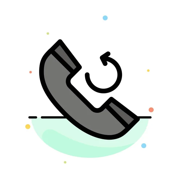 Modèle d'icône plat abstrait d'appel, de téléphone, de rappel — Image vectorielle