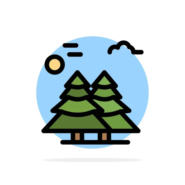 Alpine, Арктика, Канада, хвойні дерева, Скандинавії абстрактне коло — стоковий вектор