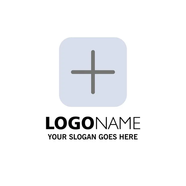 Instagram, plus, sets, laden business logo template. flache Farbe — Stockvektor