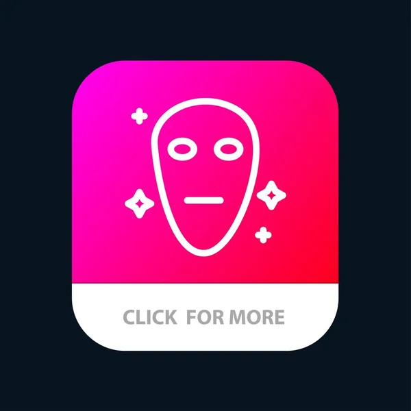 Alien, Galaxy, Space Mobile App Button. Android and IOS Line Ver