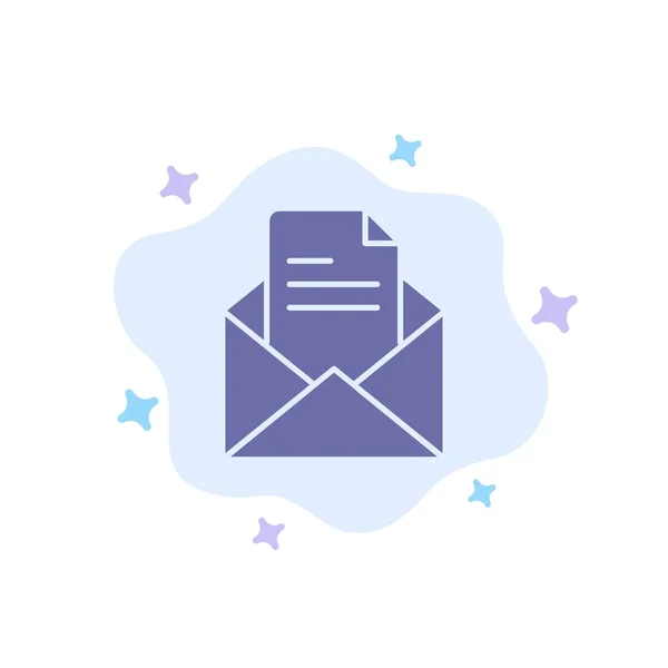 Κείμενο, Mail, Office, Pencil Blue Icon στο Abstract Cloud Backgroun — Διανυσματικό Αρχείο