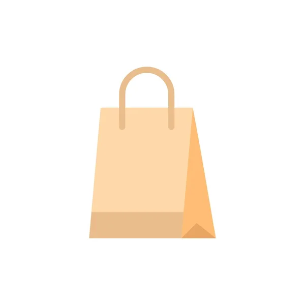 Bag, Handbag, Shopping, Buy  Flat Color Icon. Vector icon banner — Stock Vector