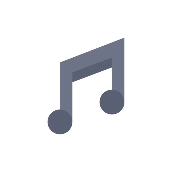 App, Apple, Design, Mobile, Music Flat Color Icon. Значок вектора — стоковый вектор