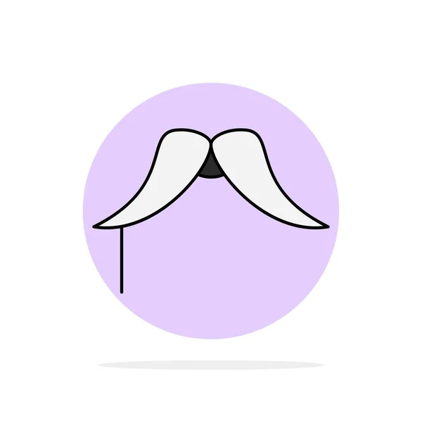 Mustasch, hipster, Movember, hane, män platt färg ikon vektor — Stock vektor