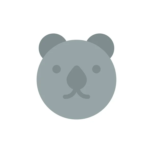 Oso, cabeza, depredador icono de color plano. Banner icono vectorial Templa — Vector de stock