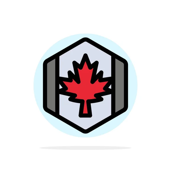 Flagga, höst, Kanada, löv, lönn abstrakt cirkel bakgrund FLA — Stock vektor