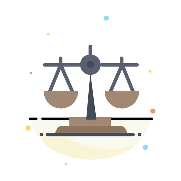Balance, Irlanda, Law Abstract Flat Color Icon Template — Vetor de Stock