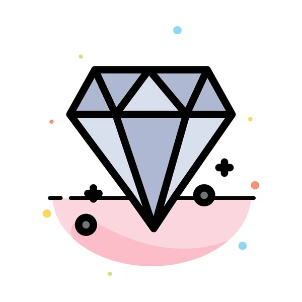 다이아몬드, 캐나다, 보석 추상 플랫 컬러 아이콘 템플릿 — 스톡 벡터