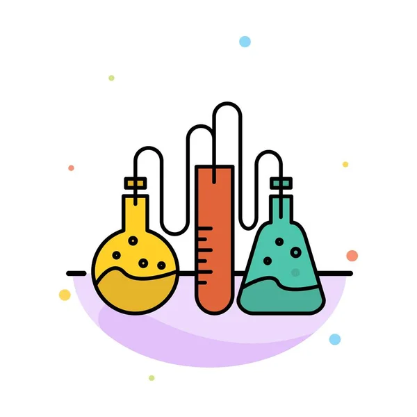 Chemical, drogy, Lab, vědecká abstraktní šablona s barevnou ikonou — Stockový vektor