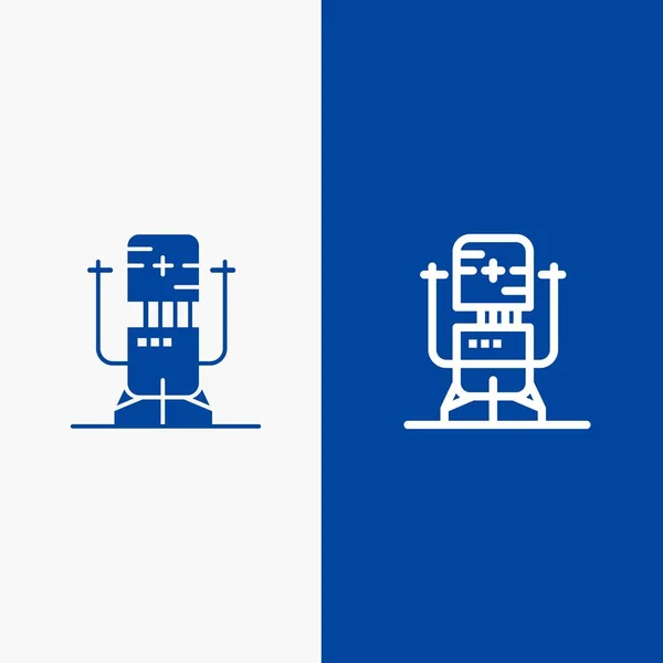Biochip, Bot, Future, Machine, Ligne médicale et Glyphe icône solide — Image vectorielle
