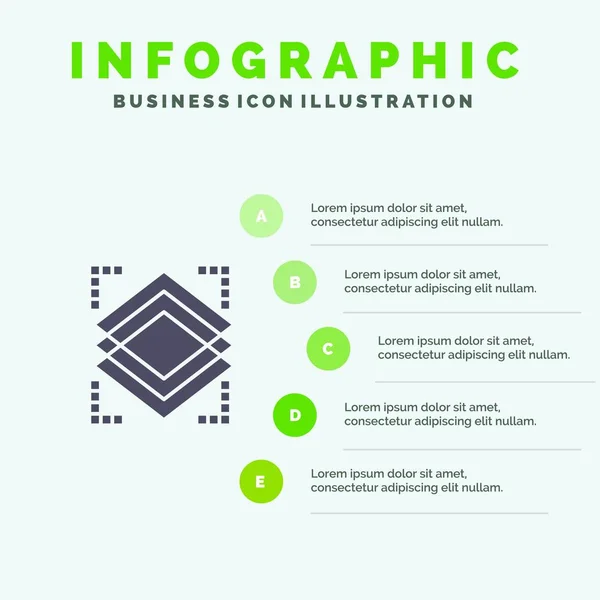 Ebenen, Objekt, Ebene, Server-Infografik-Präsentationsvorlage — Stockvektor