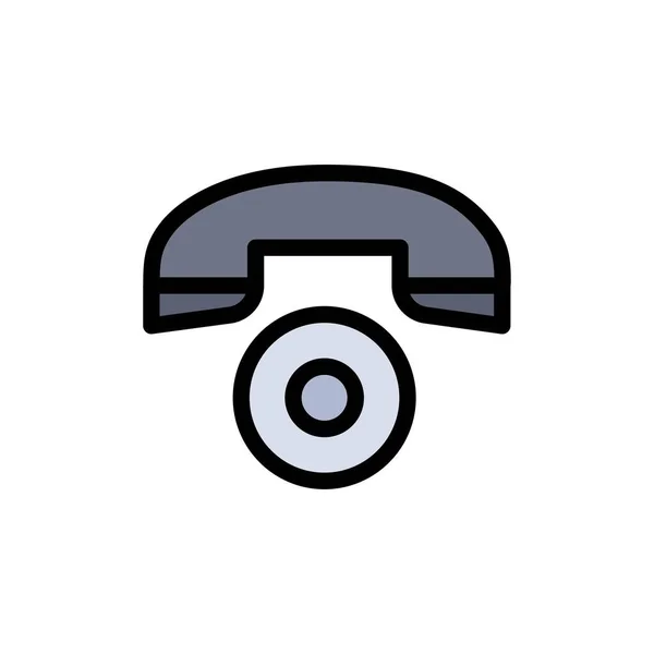 Telefon, Anruf, Telefon flache Farbe Symbol. Vektor Symbol Banner Temp — Stockvektor